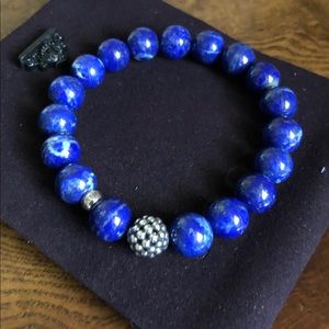 Lagos Lapis and silver bead bracelet.